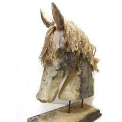 Głowa Konia Rzeźba drewniana na podstawie Koń 51cm